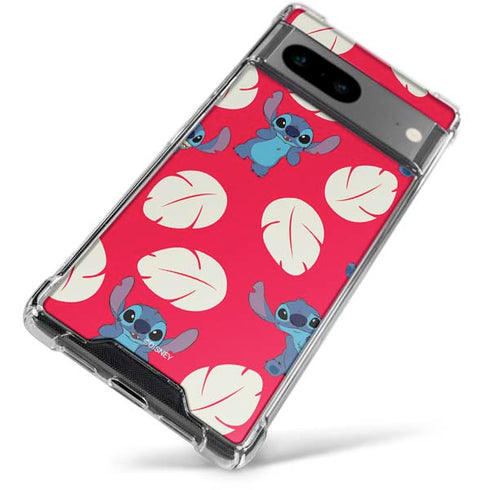 Disney Lilo and Stitch Character Pattern Google Pixel 7a Clear Case